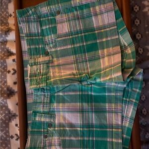 Plaid Green Women's Shorts